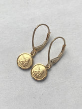 Load image into Gallery viewer, Angel Gold Earrings, 14K Solid Gold Earrings