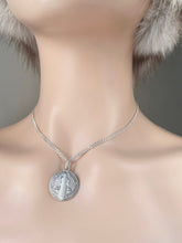 Load image into Gallery viewer, Saint Benedict Silver Medal, 18mm