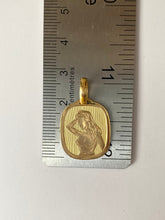 Load image into Gallery viewer, Virgo Zodiac Pendant, 18K Solid Yellow Gold Necklace, Fancy Virgo Design