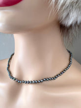 Load image into Gallery viewer, 14K Black Pearl Necklace, 4mm Pearl Seed, Choker Necklace, Birthday Gift for Women, June Birthstone, Valentine’s Presents for Wife