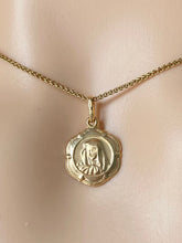 Load image into Gallery viewer, 18K Virgin Mary Pendant, 14MM