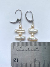 Load image into Gallery viewer, Pearl Dangle Earrings, 925 Sterling Silver Earrings, Handmade Earrings, June Birthstone, Birthday Gift for Women,