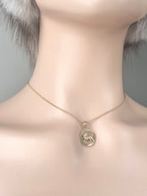 Load image into Gallery viewer, Aries Zodiac Pendant, 10K Solid Yellow Gold, Aries Zodiac Sign Necklace, Diamond Cut Pendant, Birthday Gift March 21-April 19
