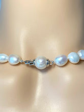 Load image into Gallery viewer, Baroque Pearl Necklace, Natural White Pearl, Modern Pearl Necklace, Statement Necklaces, Birthday Gift for Women, Jewelry for Woman