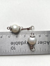 Load image into Gallery viewer, Pearl Clasp Handmade, 925 Sterling Silver Clasp, Natural Pearl Clasp, Necklace Clasp, Bracelet Clasp, Jewelry Supplies