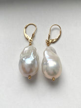 Load image into Gallery viewer, Baroque Pearl Earrings, 14K Solid Gold LARGE Pearl, Handmade Jewelry, Mothers Day Giftfor Mom, Birthday Gift for Women