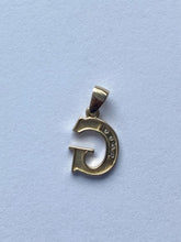 Load image into Gallery viewer, G Letter Gold Pendant, 10K 14K Letter Initial With Cubic Zirconia, Minimalist Necklace for Woman,