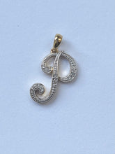 Load image into Gallery viewer, 10K P Initial Pendant with Diamond