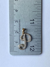Load image into Gallery viewer, 10K P Initial Pendant with Diamond