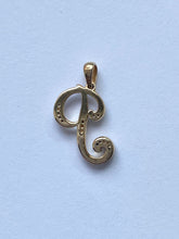 Load image into Gallery viewer, 10K P Initial Pendant with Diamond