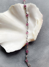 Load image into Gallery viewer, Ruby Tennis Bracelet, 18K Solid Gold Ruby Diamond Bracelet, Stacking Bracelet, Ruby Jewelry, July Birthstone, Mothers Day Gift for Wife
