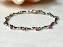 Load image into Gallery viewer, 18K Solid Gold Ruby Bracelet, Burmese Ruby, Ruby Stacking Bracelet, July Birthstone, Anniversary Gift, Mothers Day Gift for Wife