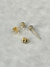 Load image into Gallery viewer, Small Stud Gold Earrings, 14K Solid Gold Earrings, Half Moon Earrings, Birthday Gift For Daughter, Gift for Little Girl, Minimalist Style