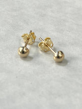 Load image into Gallery viewer, Small Stud Gold Earrings, 14K Solid Gold Earrings, Half Moon Earrings, Birthday Gift For Daughter, Gift for Little Girl, Minimalist Style