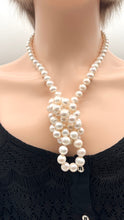 Load image into Gallery viewer, Long Pearl Necklace, 36 inches Pearl Necklace, Hand Knotted Pearl, Birthday Gift for Mom, Mothers Day Gift