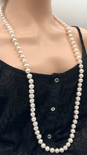 Load image into Gallery viewer, Long Pearl Necklace, 36 inches Pearl Necklace, Hand Knotted Pearl, Birthday Gift for Mom, Mothers Day Gift