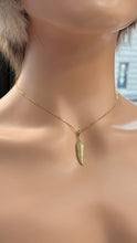 Load image into Gallery viewer, Feather Gold Pendant, 10K Solid Gold Feather Necklace, Cultural Symbol Jewelry, Birthday Gift for Women, Everyday Jewelry, Mothers Day