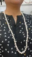 Load image into Gallery viewer, Long Pearl Necklace, 36 inches Pearl Necklace, Hand Knotted Pearl, Birthday Gift for Mom, Mothers Day Gift