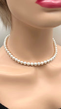 Load image into Gallery viewer, White Pearl Necklace, Can Make Many Designs, Versatile Statement Necklace, Birthday Gift for Mom,