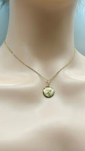 Load image into Gallery viewer, Jesus Christ Redentore Pendant, 14mm, 14K Solid Gold Jesus Necklace, Italian Made Medallion, Birthday Gift Ideas, for Girl