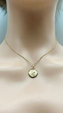 Load image into Gallery viewer, Jesus Christ Redentore Pendant, 14mm, 14K Solid Gold Jesus Necklace, Italian Made Medallion, Birthday Gift Ideas, for Girl