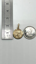 Load image into Gallery viewer, Jesus Christ Redentore Pendant, 14mm, 14K Solid Gold Jesus Necklace, Italian Made Medallion, Birthday Gift Ideas, for Girl