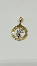 Load image into Gallery viewer, Sagittarius Zodiac Sign Necklace, 10K Solid Gold, Horoscope Sign Pendant, Birthday Gift for Women,