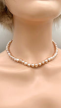 Load image into Gallery viewer, White Pearl Necklace, 7-8mm Freshwater Pearl Necklace, Unisex Necklace, Bridesmaids Gifts, Birthday Gift for Women, Jewelry for Woman
