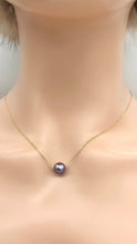 Load image into Gallery viewer, Black Pearl Necklace 10K 14K 18K Gold