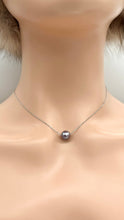 Load image into Gallery viewer, Black Pearl Necklace 10K 14K 18K Gold