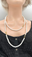 Load image into Gallery viewer, Long Pearl Necklace Set, Bracelet and Necklace, Make Many Designs, Versatile Statement Necklace, Birthday Gift for Mom, Jewelry for Woman