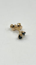 Load image into Gallery viewer, Sapphire Gold Earrings, 14K Solid Gold, Screw Back Small Earrings, Birthday Gift for Baby Girl, Gift For Toddler, Mothers Day Gift
