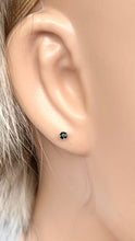 Load image into Gallery viewer, Sapphire Gold Earrings, 14K Solid Gold, Screw Back Small Earrings, Birthday Gift for Baby Girl, Gift For Toddler, Mothers Day Gift