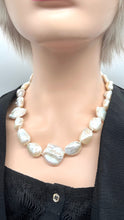 Load image into Gallery viewer, Baroque Pearl Necklace, White Freshwater, Modern Pearl Necklace, Statement Necklaces, Birthday Gift for Women, Jewelry for Woman