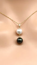 Load image into Gallery viewer, 14K Pearl Black White Necklace