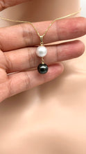 Load image into Gallery viewer, 14K Pearl Black White Necklace