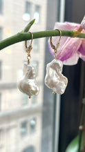 Load image into Gallery viewer, Baroque Pearl Gold Earrings, 14K Gold Pearl Earrings, Handmade Earrings, June Birthstone, Birthday Gift for Women, Jewelry for Woman