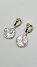 Load image into Gallery viewer, Keshi Pearl Gold Earrings, 10K Solid Gold Earrings, Bride Jewelry, Birthday Gift for Women, Jewelry for Woman, Mothers Day Gift