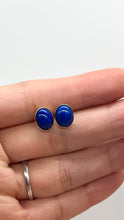 Load image into Gallery viewer, Lapis-lazuli Gold Stud Earrings, 14K Solid Gold Blue Earrings, Birthday Gift for Women, Handmade Earrings, Mothers Day Gift