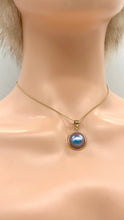 Load image into Gallery viewer, Mabe Pearl Necklace, 14K Solid Gold, Natural South Sea Pearl, Handmade Necklace, Birthday Gift for Women,