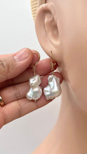 Load image into Gallery viewer, Baroque Pearl Gold Earrings, 14K Gold Pearl Earrings, Handmade Earrings, June Birthstone, Birthday Gift for Women, Jewelry for Woman