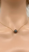 Load image into Gallery viewer, Tahitian Black Pearl Necklace, 10K 14K 18K Gold