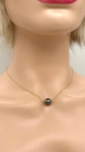 Load image into Gallery viewer, Tahitian Black Pearl Necklace, 10K 14K 18K Gold