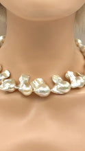 Load image into Gallery viewer, White Baroque Pearl Necklace, Freshwater Pearl Necklace, Statement Necklace, Anniversary Gift, Birthday Gift for Women, Jewelry for Woman