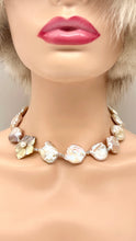 Load image into Gallery viewer, Baroque Pearl Necklace, White Freshwater Pearl, Modern Pearl Necklace, Statement Necklaces, Birthday Gift for Women, Jewelry for Woman