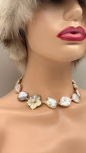 Load image into Gallery viewer, Baroque Pearl Necklace, White Freshwater Pearl, Modern Pearl Necklace, Statement Necklaces, Birthday Gift for Women, Jewelry for Woman