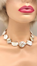 Load image into Gallery viewer, Baroque Pearl Necklace, White Freshwater Pearl, Modern Pearl Necklace, Statement Necklaces, Birthday Gift for Women, Jewelry for Woman
