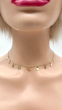 Load image into Gallery viewer, Disc Gold Necklace, 10K Solid Gold Multiples Disc, Layering Necklace, Dainty Minimalist Necklace, Birthday Gift for Women, Mothers Day