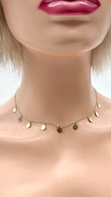 Load image into Gallery viewer, Disc Gold Necklace, 10K Solid Gold Multiples Disc, Layering Necklace, Dainty Minimalist Necklace, Birthday Gift for Women, Mothers Day