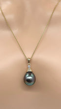 Load image into Gallery viewer, Tahitian Pearl Diamond 14K Gold Necklace